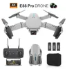 Aircraft E88 Pro Drone med vidvinkel HD 4K 1080p Dual Camera Höjd Håll WiFi RC Foldbar Quadcopter Dron Gift Toy5708252