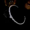 Mode Silber Farbe CZ Tiaras und Kronen für Frauen U-Form Braut Kopfschmuck Schmuck Kristall Diademe Hochzeit Haarschmuck 240305