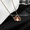 VanCF Necklace Luxury Diamond Agate 18k Gold V Golden Family Flower Ladybug Necklace Female Clover Necklace Rose Gold Fritillaria Lucky Flower Bracelet