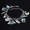 Charm Bracelets Ohana Means Family Lilo Vintage Charms Bracelet Bangles Crystal Beads Silver Chain Links Christmas Jewelry245G