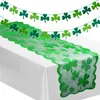 Bordduk Irländsk semesterflagga St Patricks Day Decoration Green Shamrock Supplies Pull Rectangle Anti-Slip Stain Decor