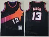 Retro Basketball Throwback Barkley Vintage Jersey 34 Karl Malone 32 John Stockton 12 Steve Nash 13 Color Purple Black White Orange Stitched Top Quality