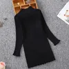 Meisje Jurken 2-13Y 2024 Lente Herfst Winter Baby Peuter Tiener Kinderen Meisjes Gebreide Jurk Kinderkleding Slanke Trui