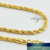 Nuovi gioielli di moda 4mm Uomo Donna Collana in oro giallo 18 carati Collana con corda e catena Gioielli in oro DJN86 Esperto di fabbrica d280G