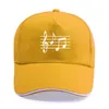 Bollmössor Fashion Funny Music Note Print Baseball Cap Unisex Women Men Casual Cotton Hat Snapback Hatts Trucker Sun-Hats