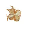 Collana con ciondolo di design Sweet VanCA V Collana in oro a quattro foglie con erba Collana femminile con cinque fiori Laser in oro rosa Intaglio artigianale Angolo splendore AFMS