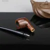 Other Home Garden New Vintage Straight Smoking Pipe Briar Wood Pipe Multi Choice 3mm Metal Filter Briar Pipe 17cm Long Mini Tobacco Pipe T240309