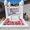 wholesale Commerica White Bounce House For Kids Château gonflable en PVC complet de 4,5x4 m (15x13,2 pieds) avec mini-balle de rebond avec toboggan et bateau gratuit avec souffleur d'air