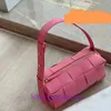 10A top quality bag women purse Designer Tote Bottgss Ventss Cassette Bags Familys New 10 Grid Brick Woven Bag Ribbon Pink Waffle Pillow With Real Logo