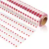 Owijaj Celophan Clear Paper Gift Rolenie Przezroczysty kosz kropka pakowanie Polka Flower Flower Red Net Prezenty koszyki przędzy 240228