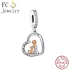 Lose Edelsteine FC Jewelry, passend für Original-Charm-Armband, 925er Silber, Cartoon-Engel, schwarze Katze, sitzende Kätzchen-Perle für die Herstellung von Haustierliebhabern, Berloque