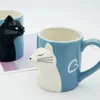 Mugs Anniversary Wedding. Mug Gift Couple For Birthday Cat Coffee Set Matching Glass&Bottle Vintage No Handle