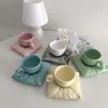 Mugs Nordic Ceramic Mug Creative Afternoon Tea Cup Macaron Pillow Bag Coffee Ice Cream Milk Cups With Handle Desktop Decor246n
