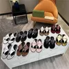 2024 Newest HIGH Quality flat Slippers Sandals women brand Designer Genuine Leather Fashion flat Diamond metal buckle flip flops party shoes dress shoes Metal