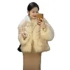 Rich Family Thousand Gold Visone Cappotto di peluche per le donne Autunno Inverno 2023 Nuovo e integrato Xinji Haining Protezione ambientale Pelliccia 810179