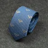 Cravates de cou Designer Nouvelle broderie personnalisée Bleu Diagonal Stripe Tie Bee Formel Business Casual Mode Cravate pour hommes 38AG