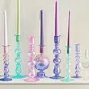 Floriddle Retro Candlesticks Taper Candle Holders Tall Candlesticks Decoration Party Glass Vase Home Decor Wedding Decoration 240304