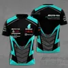 T-shirts hommes 2024 Summer AM Petronas F1 Sports T-shirt Hommes Femmes 3D Imprimé Respirant Casual Formula One G T-shirt Plus Taille 6XL