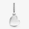 100% 925 Sterling Silver Forever Friends Heart Dangle Charms Fit Original European Charm Armband Smycken Tillbehör297U