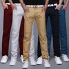 Klassieke 9 kleuren casual broek heren lente zomer zakelijke mode comfortabele stretch katoen rechte jeansbroek 240321