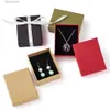 Gift Wrap 12pcs Cardboard Jewelry Box Packaging For Ring Necklace Bracelets Bangles Cases Boxes With Sponge Inside Rectangle Mult-Colour T240309