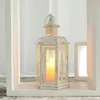 Vintage Candle Holder Lanterns Metal Hanging Decorative Lantern Candleholder Home Decor for Indoor Outdoor Weddings 240304