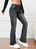 Pantaloni autunnali Jeans a vita alta con taglio a stivaletto per le donne Pantaloni in denim elasticizzato moda Abbigliamento femminile casual S-2XL Drop 240309