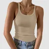 Camisoles Tanks A Day Top Femmes PU Cuir Cou Sans Manches Solide Camisole Crop Tank V Shirt Juniors