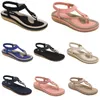 Sandals Summer Low Women Shoes 2024 Engle Mesh Surface Leisure Mom Black White Brand كبير الحجم 35-42 J10-1 Gai 216