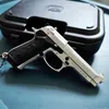 Gun Toys 1 3 Mini 92F Pistol Model Alloy Detachable Assemblable Toy Keychain Pendant Metal Toy Gun Bag Decoration Boys Gift T240309