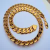 pesante pesante 108g 24k timbro vero giallo oro massiccio 23 6 collana da uomo 12MM catena barbazzale 600mm gioielli con marchio di zecca scritte 10231F