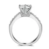 Anel de prata pura 925 com seis garras, adequado para anéis de casamento femininos de 15 quilates 240307