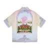 Männer T-Shirts Casablanca Tennis Guardian Gypsum Statue Männer und Frauen Hawaiian Kurzarm Shirts