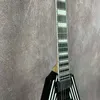 6-saitige E-Gitarre, speziell geformte Tune-o-Matic-Brücke mit schwarzer Hardware