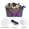 Sacs à cosmétiques lampe à lave violet Orange brûlé trapézoïdal maquillage Portable sac de rangement quotidien étui pour voyage bijoux de toilette