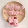 Akcesoria do włosów Baby Cute Girl Księżniczka Paspty na głowę Zestaw Koronki kwiat Born Bow Elasitc Bands