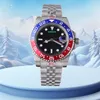 Mens Luxury Watchs Black Dial 40mm rostfritt stål 904L Rundtid Mark Glow Automatisk rörelse Mekanisk klocka Montre de Luxe Gift Watch