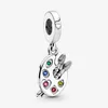Ny ankomst 100% 925 Sterling Silver Artist's Palette Dangle Charm Fit Original European Charm Armband Fashion Jewelry Acces252N