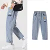Męskie spodnie Mężczyźni Wysokiej jakości streetwear Zerwane nostalgiczne porysowane dżinsy swobodne bawełniane szczupłe dżinsowe spodnie dżinsowe spodnie męskie spodnie 2024