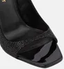 2024 verão famosa marca opyum sandálias sapatos cristal-embelezado tornozelo tiras de salto alto vestido de festa casamento senhora elegante andando EU35-43