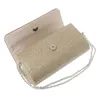 Damen Handtasche Hochzeit Luxus Kette Umhängetaschen Glänzende Hülle Tasche Frauen Gold Silber Abend Party Clutch und Geldbörse Weiblich 240228