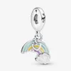 New Arrival 100% 925 Sterling Silver Rainbow & Cloud Dangle Charm Fit Original European Charm Bracelet Fashion Jewelry Accessories253U