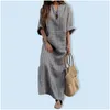 Basic Casual Jurken Kaftan Marokkaanse Jurken Midden-Oosten Abaya Moslim Arabisch Islamitisch Dubai Indonesië Jurk Elegant Gestreept Gewaad Dhpyc