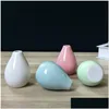 Vaser Creative Home Decoration Small Ceramic Vases Modern Simple Living Room Decor Dry Flower Dekorativa föremål Ornament Mini Vase Drop Dhkiq