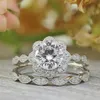 Choucong Brand New Top Sell Vintage Fashion Jewelry 925 Sterling Silver Couple Rings Round Cut White Topaz CZ Diamond Women Weddin225S
