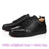 with box luxury designer shoes mens shoes Red Bottoms Sneakers loafers black red spike patent leather slip on dress wedding flats tripler Plate-forme trainers