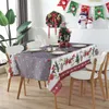 Jupe de Table nappe de noël imperméable en tissu, arbre rectangulaire, Tables Cove R pour décor de noël, fête de pique-nique en plein air