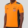 Polos męski Nowy 2024 McLaren F1 Lando Norris T-shirt Mężczyzn Mężczyzn Rekretwy Szybki sucha koszulka Polo Latem