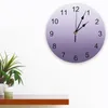 Wall Clocks Purple Gradient Round Clock Modern Design Home Living Room Decoration Children's Kitchen Table