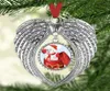 Sublimación Decoraciones navideñas en blanco con nieve Cuerda roja Transferencia Impresión Alas de ángel Forma Consumibles en blanco Suministros FWA24482909